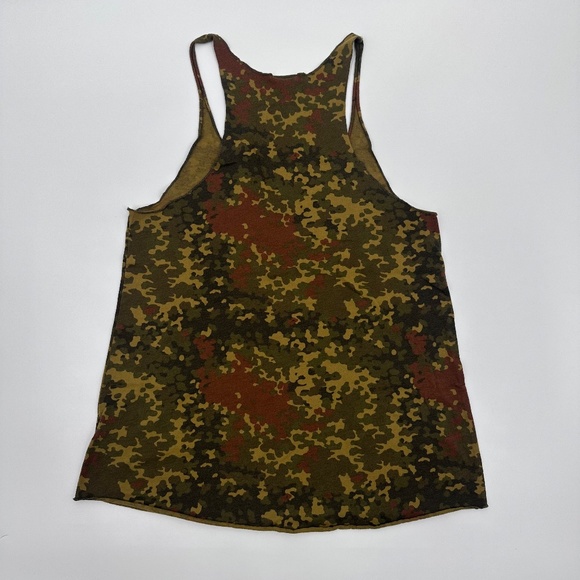 Obey Camoflouge Tank Top Womens M Lightweight Racer Back Green Brown Logo - Picture 2 of 6
